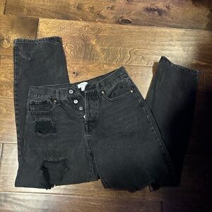 Forever 21 Black Straight Leg Jeans